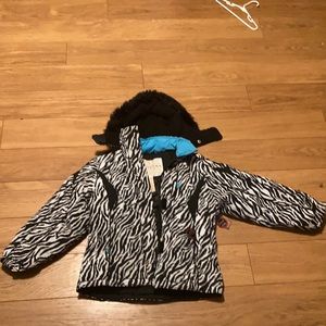 Zebra print winter jacket